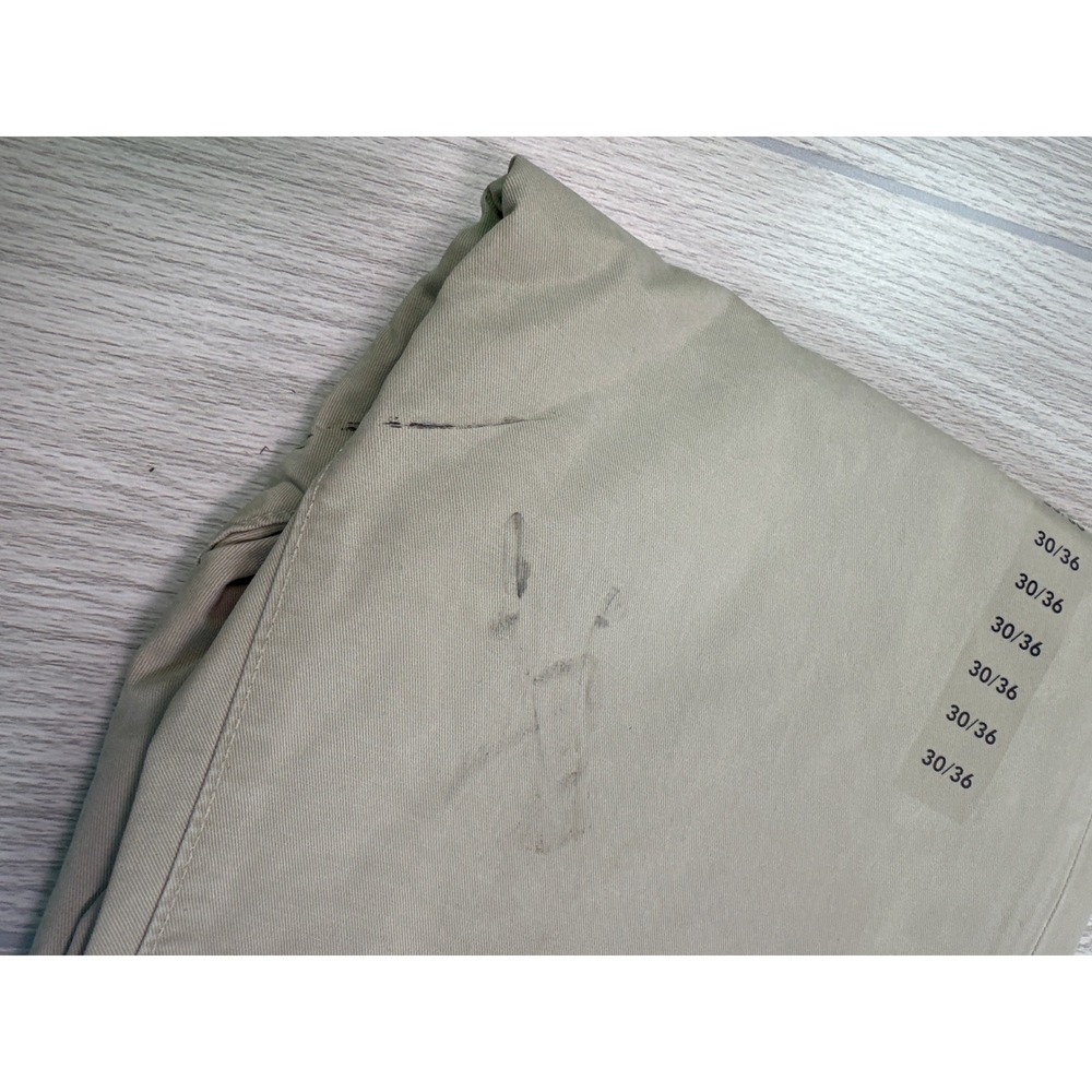 American Eagle Flex Original Straight Lived-In Khakis 30x36 Tan Chino Pants New - Picture 6 of 9
